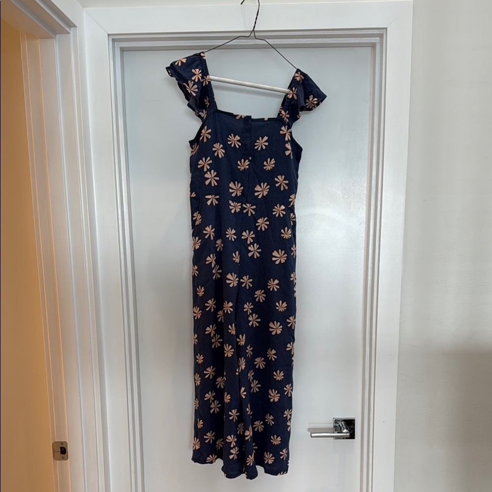 Nordstrom Navy Floral Jumpsuit
